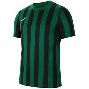 Nike, Heren Gestreepte korte mouwen Soccer Jersey, Voetbalshirt, Wit/Dennengroen/Zwart, 2XL, Heren