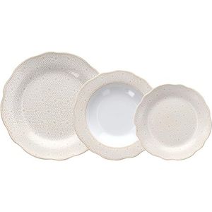 Tognana Diana tafelservies, 18-delig, porselein, beige