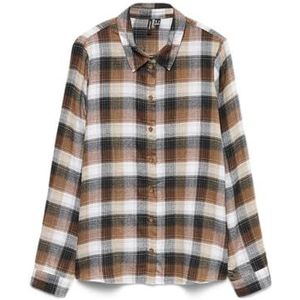 Vmlara Ls Shirt WVN Ga, wit (snow white), M