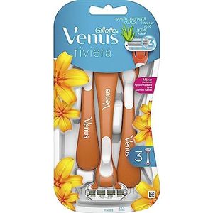 Gillette Venus Scheermesjes voor dames, 3 wegwerpscheermesjes voor vrouwen, Venus Riviera