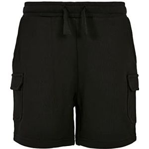 Urban Classics Jongens Jongens Jongens Organic Cargo Sweat Shorts Cargos, Zwart, 146/152