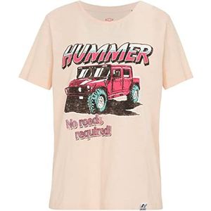 Recovered Vintage Geen Wegen Vereist Hummer Pale Roze Dames Getailleerd T-Shirt XXL, Meerkleurig, XXL
