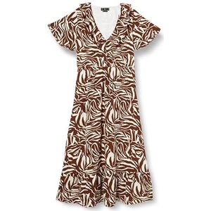 faina Damesjurk - Zebraprint 19226444, bruin wit, XL, bruin/wit., XL