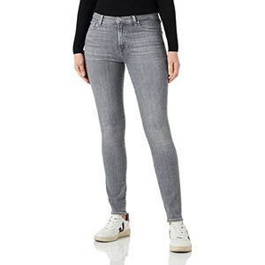 7 For All Mankind Dames Hw Skinny Slim Illusion Dynamic with Embellished Squiggle Jeans, grijs, 26