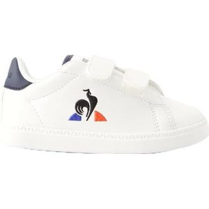 Le Coq Sportif Uniseks kinderen Courtset_2 Inf Optical White/Dress Blue Sneaker, Optical White/Dress Blue, 25 EU
