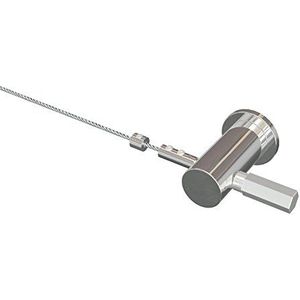 Flairdeco kabelspangarnituur cilinder, metaal, chroom, 1 set