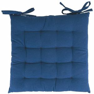 GALILEO SpA Sibilla stoelkussen met banden, 40 x 40 cm, blauw, 5 stuks