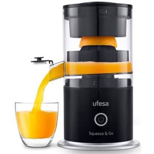 Ufesa Squeeze & Go, citruspers elektrisch oplaadbaar met USB-C, draagbaar, sinaasappelpers, limoenpers, 1500mAh-batterij, 220 ml, BPA-vrij