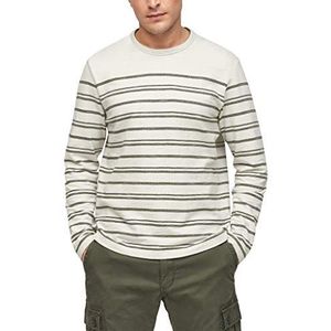 s.Oliver T-shirt voor heren, Offwhite Stripes, M