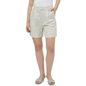 Minus Dames Auguste Linnen Shorts, Nomad Sand Melange, 16, Nomad Zand Melange, 42