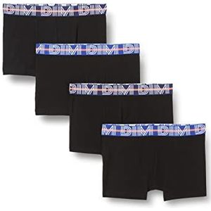 Dim Boxershorts van stretchkatoen met contrasterende tailleband voor kinderen x4, Meerkleurig, 8 Jaren