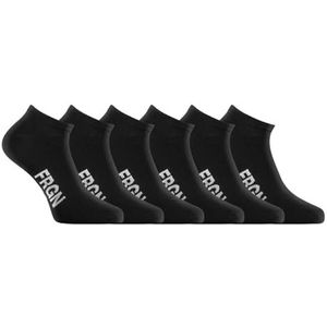 FREEGUN Herensokken – 6 paar – herensokken, boksen, antislip en ademend, Zwart, 35-38