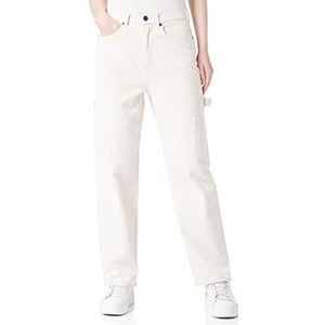 ONLY Dames Onldion Mw Loose Carpenter DNM Cro jeansbroek, ecru, 26W x 30L