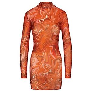 ApartFashion damesjurk, Oranje-multicolor, 40