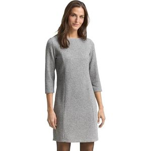 Tom Tailor - Gebreide Jurk - Medium Silver Grey - 3/4-Mouw - Midi-Lengte