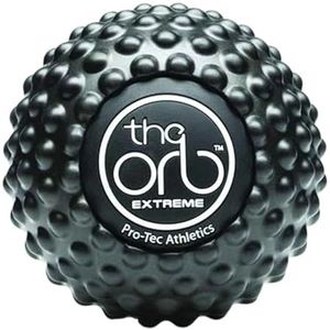 Pro-Tec Athletics De bal met hoge dichtheid Deep Tissue Massage Ball - incl. Gebruikershandleiding, The Orb Extreme Deep Tissue Massage Ball, Zwart, 4.5
