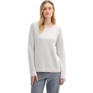 TOM TAILOR - 36574 - Gebreide Trui - Grey Knit Heringbone - Dames - Losse Fit