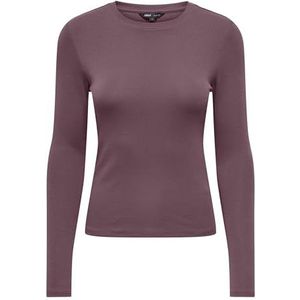 Onlriley O-Neck L/S Top JRS Noos, rosébruin., XXL