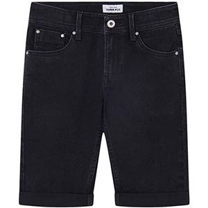 Pepe Jeans Becket Short voor jongens, zwart (denim-xr0), 10 Jaar