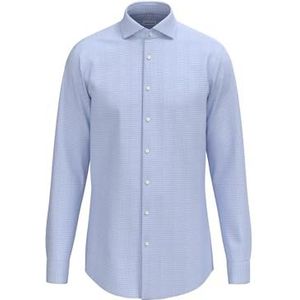 Seidensticker Zakelijk overhemd voor heren, regular fit, strijkvrij, Kent-kraag, extra lange mouwen, 100% katoen, blauw, 40