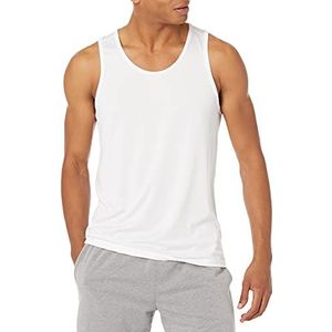 Amazon Essentials Tech Stretch Tank Shirt, Wit, S