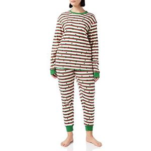 Hatley Vakantie Lichten Snoepstrepen en Dennen Familie Pyjama Set, Holiday Pines - Heren Pyjama Set, XXL
