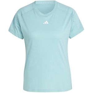 adidas Dames AEROREADY Train Essentials Minimal Branding Crewneck Tee, mint ton, XS