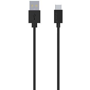 Green_e USB naar USB-C-kabel (USB 3.1 - Gen 2-5 Gb/s) voor Samsung S8, Samsung S8+, Honor 8, 9, Huawei P10, HTC 10, Sony Xperia XZ, ZTE, Axon 7, 1 meter, zwart