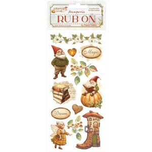 Stamperia - Rub-on for Scrapbooks, Albums, Card Making, Bullet Journals and More, Easily Transfer Images onto Paper and Other Surfaces, Perfect for Crafts and Gifting (Whispering Woods, Gnome)