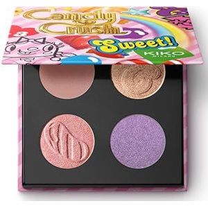 KIKO Milano Candy Crush™ Multi Finish Eyeshadow Palette 03, Oogschaduwpalet In 4 Kleuren Met Matte, Metallic En Glanzende Finishes.