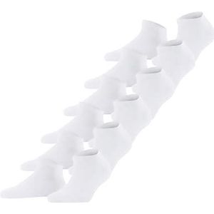 FALKE Dames Korte sokken Happy 6-Pack W SN Katoen Kort eenkleurig Multipack 6 Paren, Wit (White 2000), 39-42
