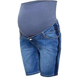 ESPRIT Stretch jeansshorts, buikband, blauw (Medium Wash 960), 34