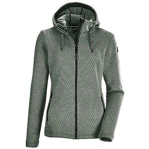 killtec Dames Gebreid fleecejack met capuchon KOW 135 WMN JCKT, dark green 36, 37406-000