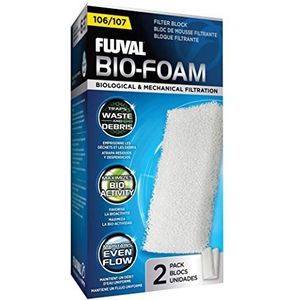 Fluval Bio-Foam schuimrubberen cartridge, voor Fluval buitenfilters 106 en 107, verpakking van 2