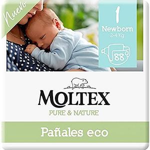 Moltex Pure & Nature Ecologische luiers maat 1 (2-5 kg) - 88 luiers