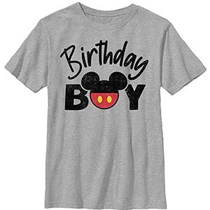 Disney Characters Birthday Mouse Ears Boy's Crew Tee, Athletic Heather, X-Small, Athletic Heather, XS