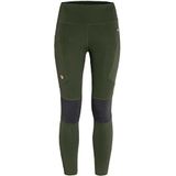 FJALLRAVEN Abisko Trekking Tights Pro W - Deep Forest-Iron Grey Leggings