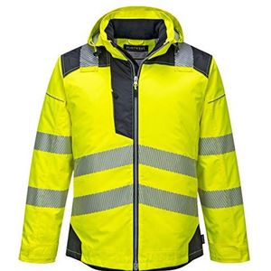Portwest t400ybrxxl Vision Rain and High Visibility Jacket, Yellow, XXL