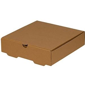 Tessera Bio Products Q20205K kraftpapier voedselbox om te vouwen, crêpes of wafels, FSC-gecertificeerd, natuurlijke kleur, 20 cm lengte, 20 cm breed, 5 cm hoogte, 100 stuks