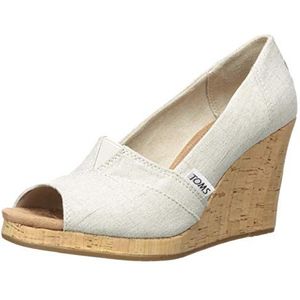 TOMS Classic Wedge, sandaal met sleehak voor dames, Gebroken wit, 37 EU