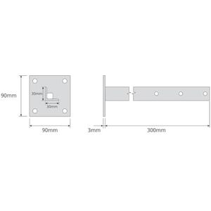 Schroevendraaierhouder, 30 cm, robuust en duurzaam, ideaal voor het bevestigen van objecten op verschillende oppervlakken en om hun stabiliteit te garanderen.