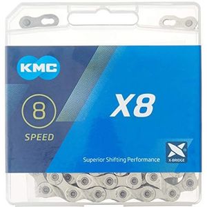 KMCA0 Fietsaccessoires X8 X 116L, Zilver X8-ZILVER-116L, 0,5""X 0,25