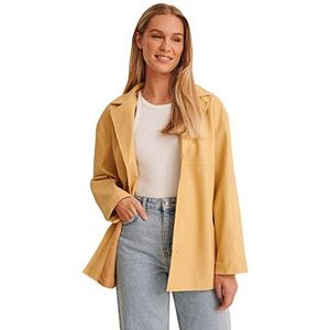 Korte PU-jas, Franse vanille, EU 44