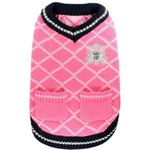 Hip Doggie Royal Crest Sweater Vest, XL, roze