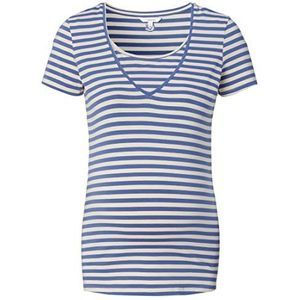 Noppies Dames Tee Nursing Short Sleeve Stripe Holley T-shirt, grijs/blauw, 40