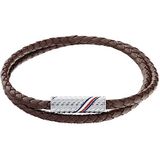 Tommy Hilfiger Sieraden Heren Leren Touw armband Bruin - 2790468, Eén maat, Leer, Geen edelsteen