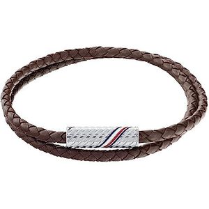 Tommy Hilfiger Sieraden Heren Leren Touw armband Bruin - 2790468, Eén maat, Leer, Geen edelsteen