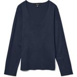 VERO MODA - VMSILJE - Trui - Navy - Lange Mouw - V-hals