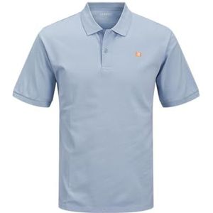 Jrebflag Rebel Logo Polo Ss, Chambray Blue, XS