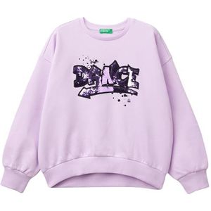 United Colors of Benetton Sweatshirt met capuchon voor meisjes en meisjes, Paars, 150